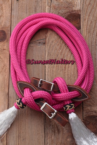 Sunset Halters, yacht braid, natural horsemanship, training, reins, roping,  slobber straps, American made, quick change, traditional