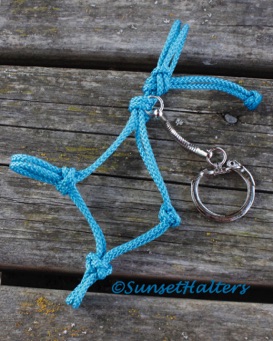 rope halter, key chain, diamond braid